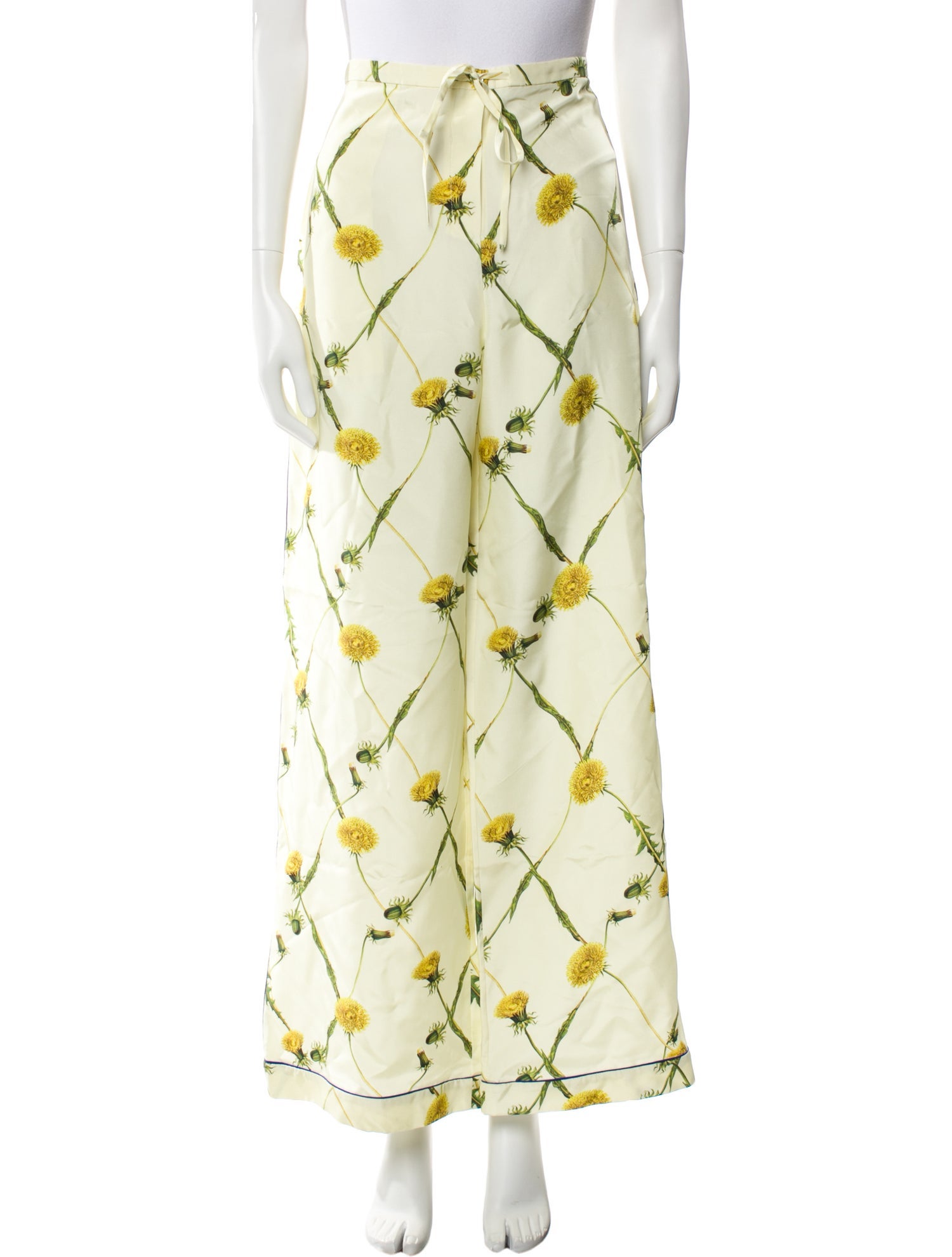 Burberry Silk Wide Leg Pants