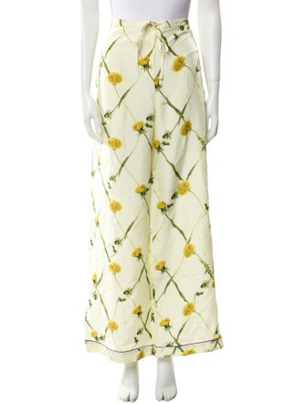 Burberry Silk Wide Leg Pants