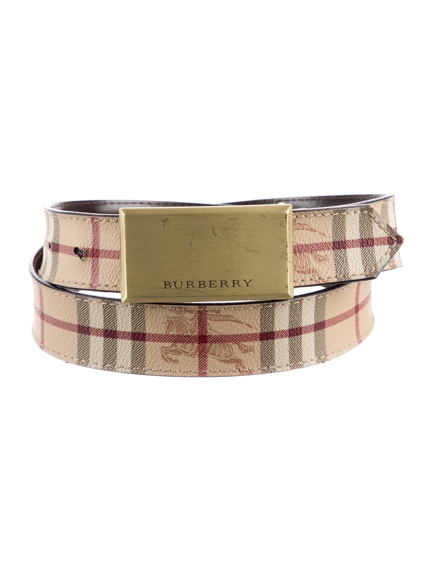 Burberry Horseferry Check Pattern Waist Belt