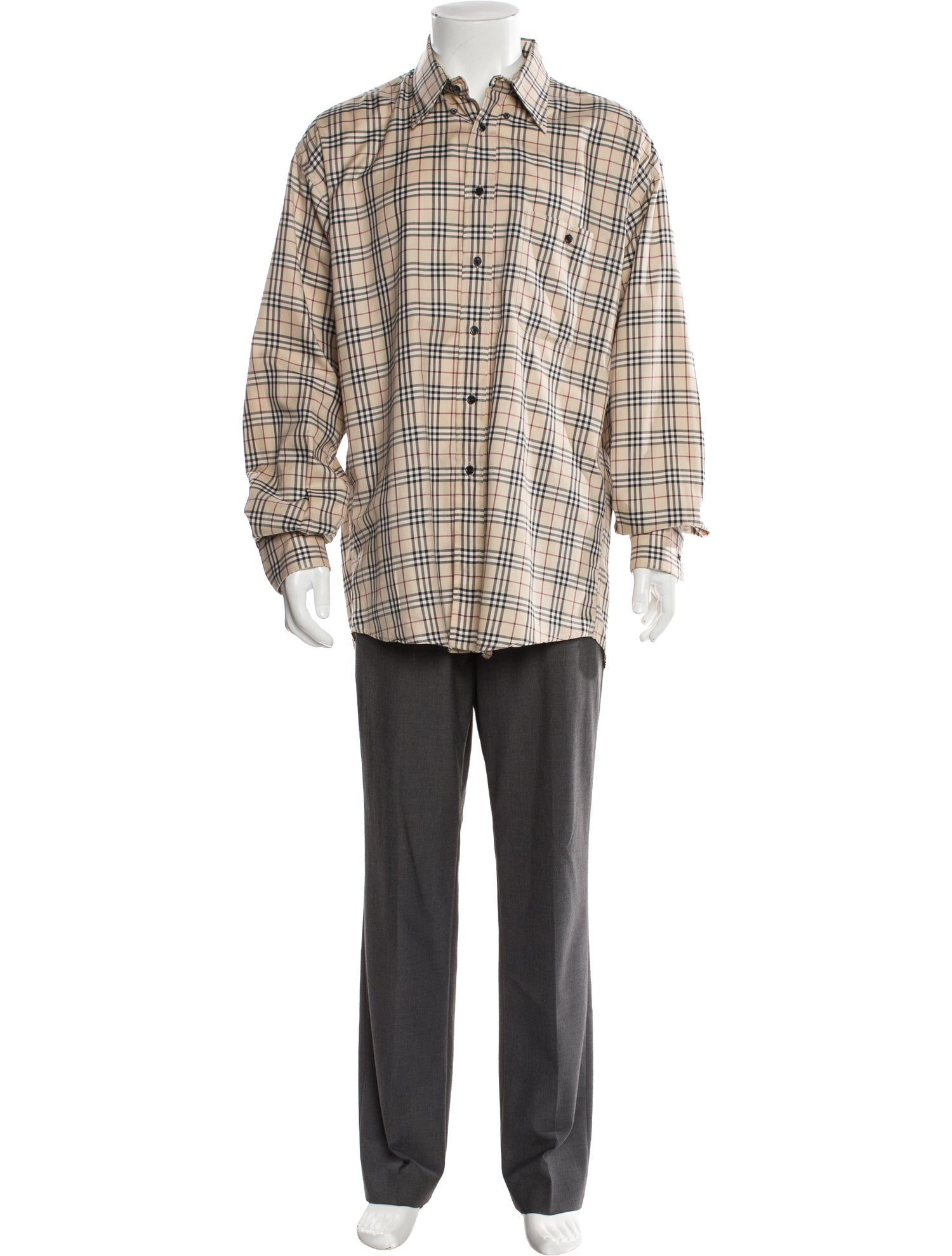 Burberry London Vintage Check Plaid Print Shirt