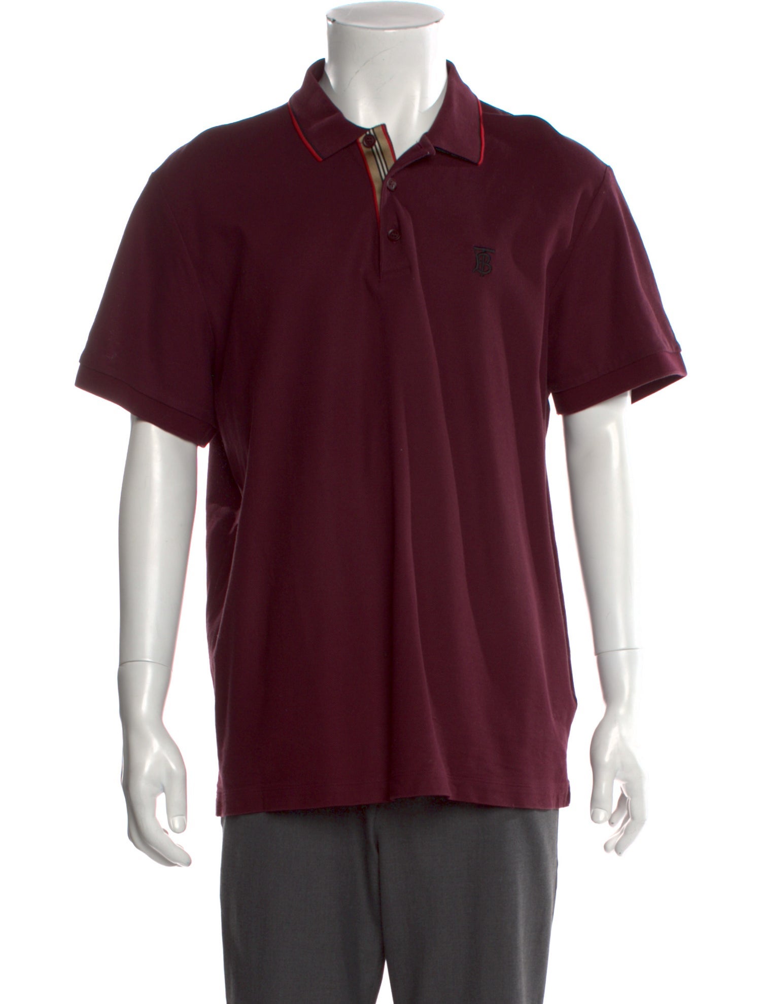Burberry TB Monogram Collar Polo Shirt