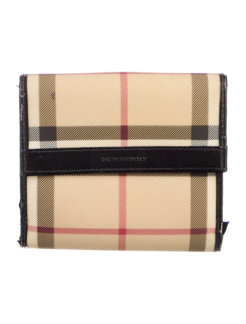 Burberry Nova Check Pattern Compact Wallet