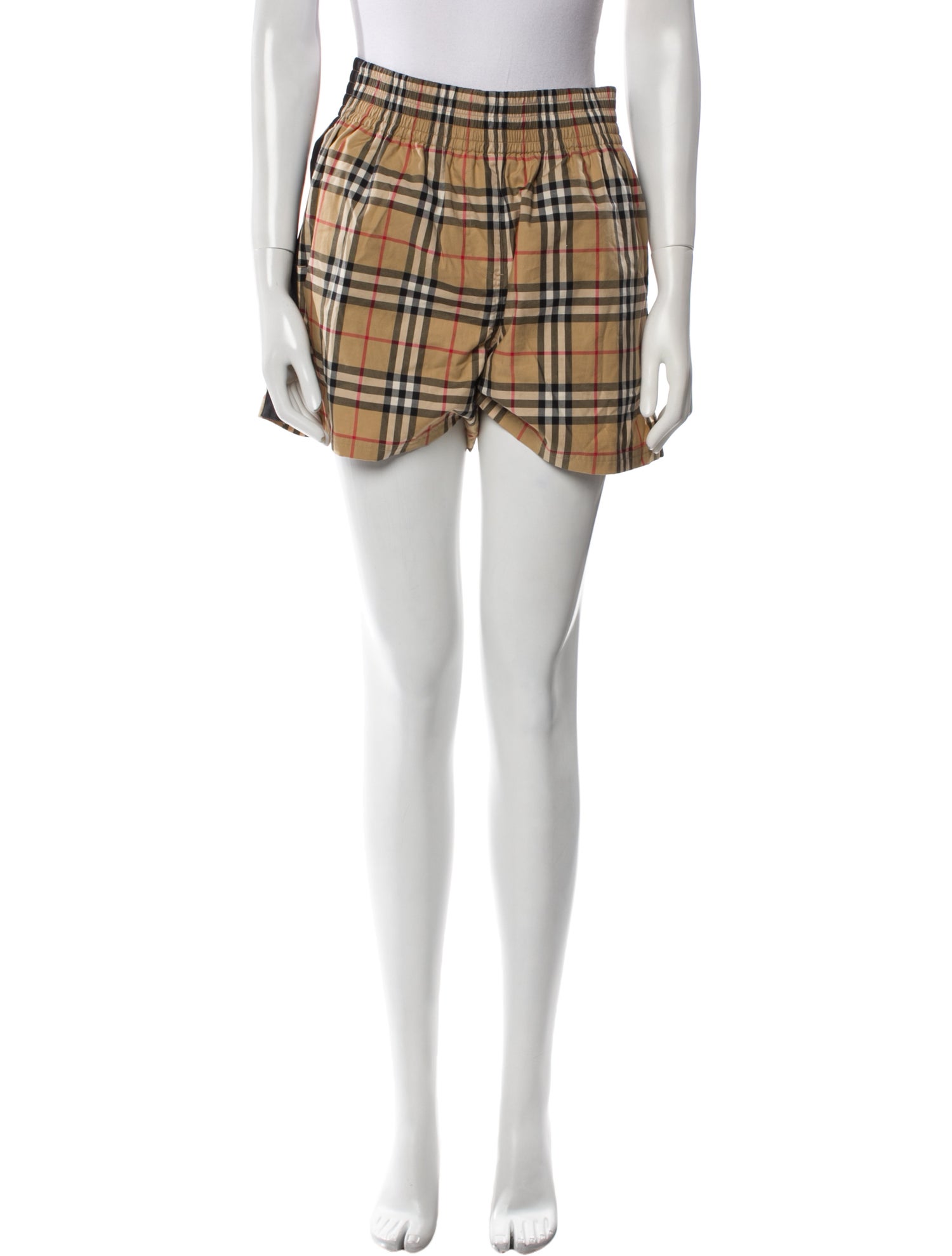 Burberry Plaid Print Mini Shorts
