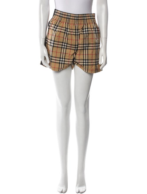 Burberry Plaid Print Mini Shorts