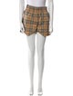 Burberry Plaid Print Mini Shorts