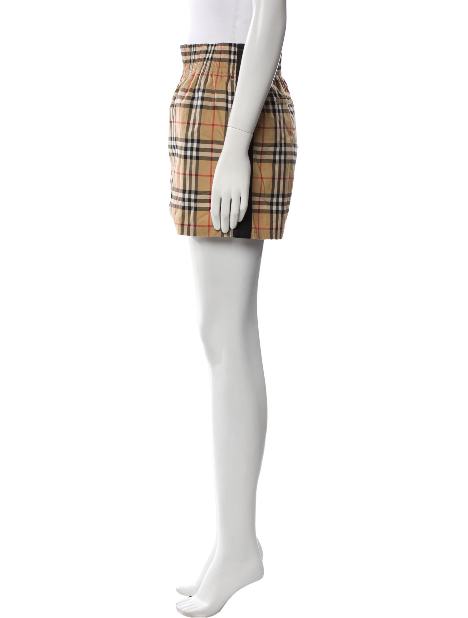 Burberry Plaid Print Mini Shorts