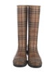 Burberry Haymarket Check Pattern Rubber Rain Boots