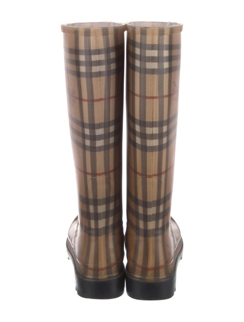 Burberry Haymarket Check Pattern Rubber Rain Boots