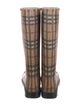 Burberry Haymarket Check Pattern Rubber Rain Boots
