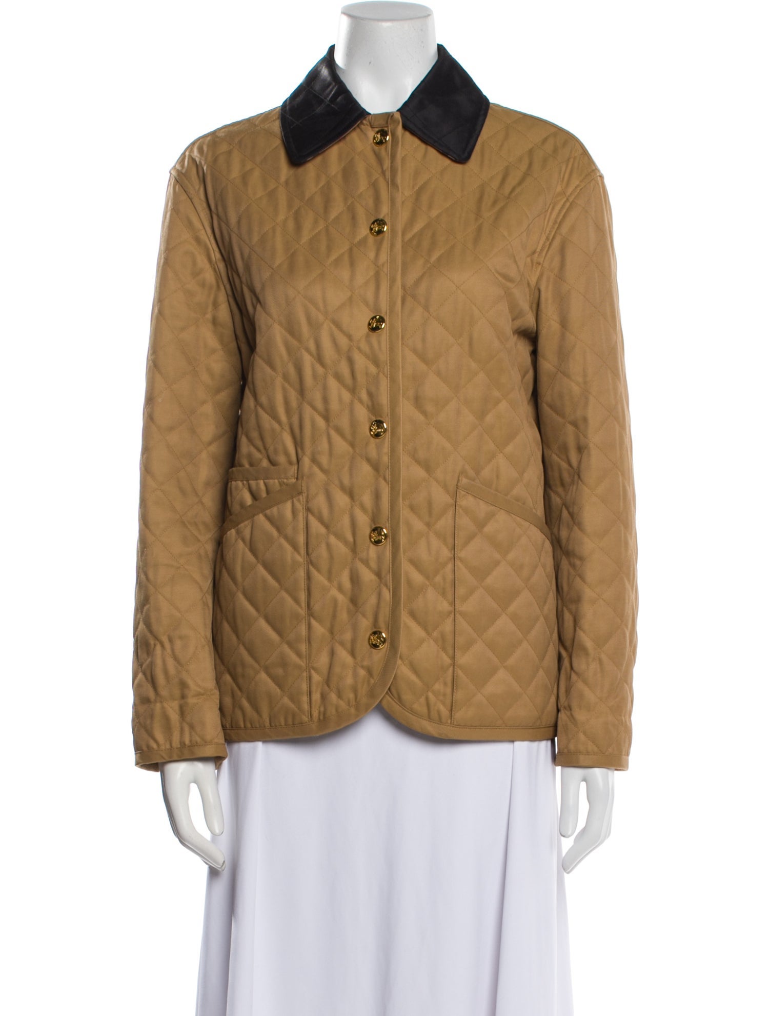 Burberry Nylon Colorblock Pattern Utility Jacket