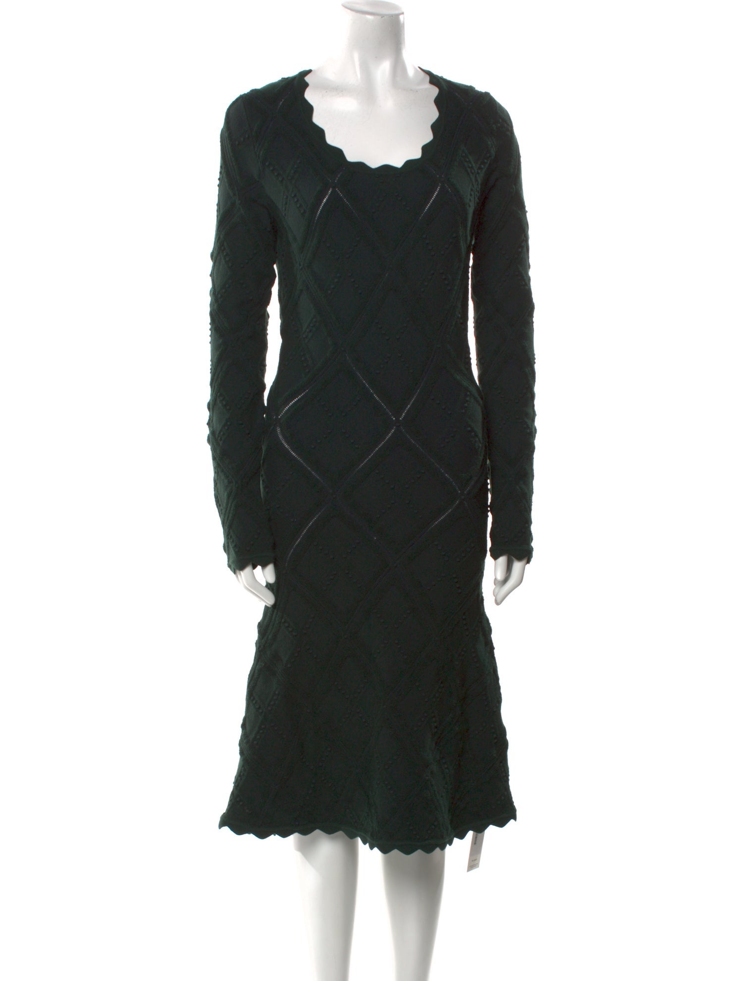 Burberry Wool Midi Length Dress w/ Tags