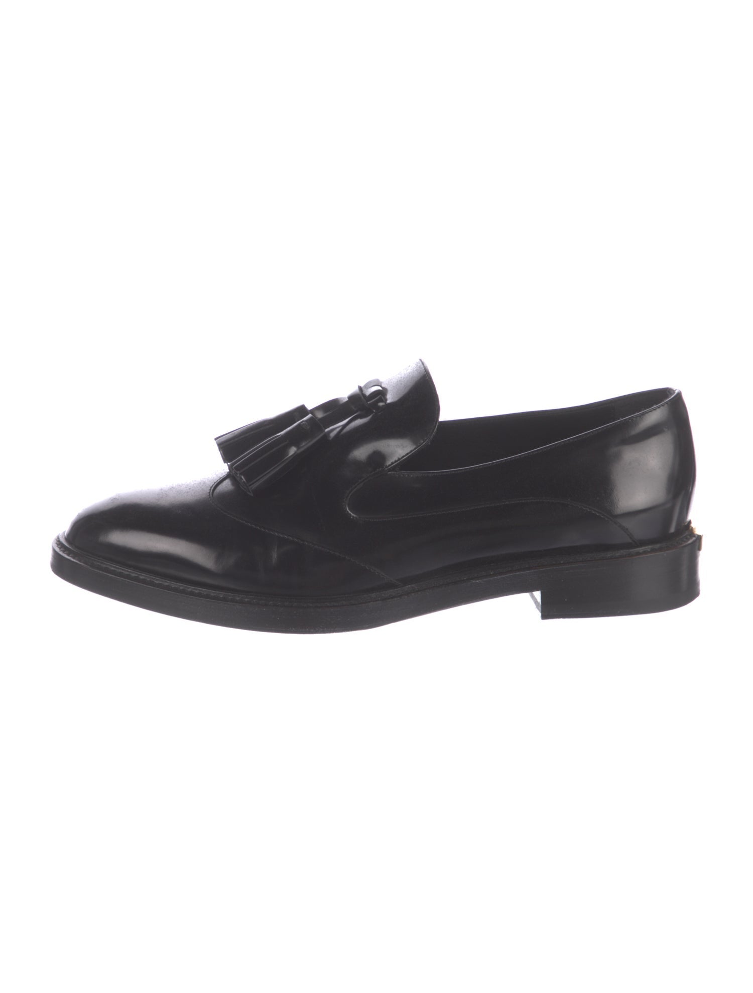 Burberry Leather Tassel Accents Loafers