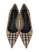Burberry House Check Pattern Leather Pumps