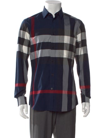 Burberry Exploded Check Pattern Long Sleeve Shirt