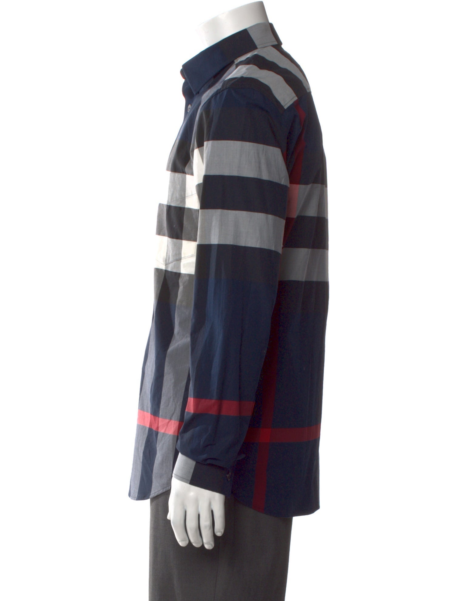 Burberry Exploded Check Pattern Long Sleeve Shirt