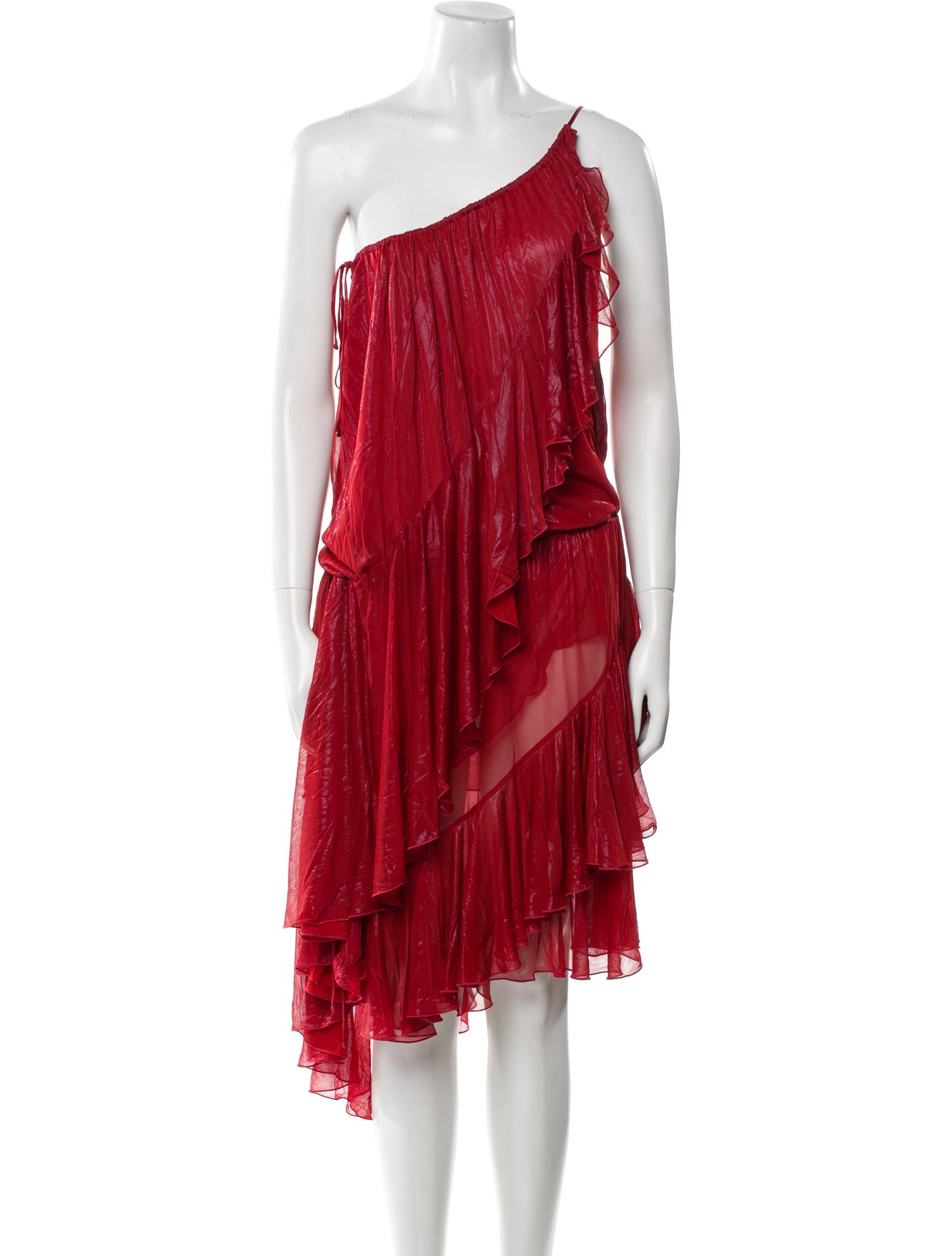 Burberry One-Shoulder Midi Length Dress w/ Tags