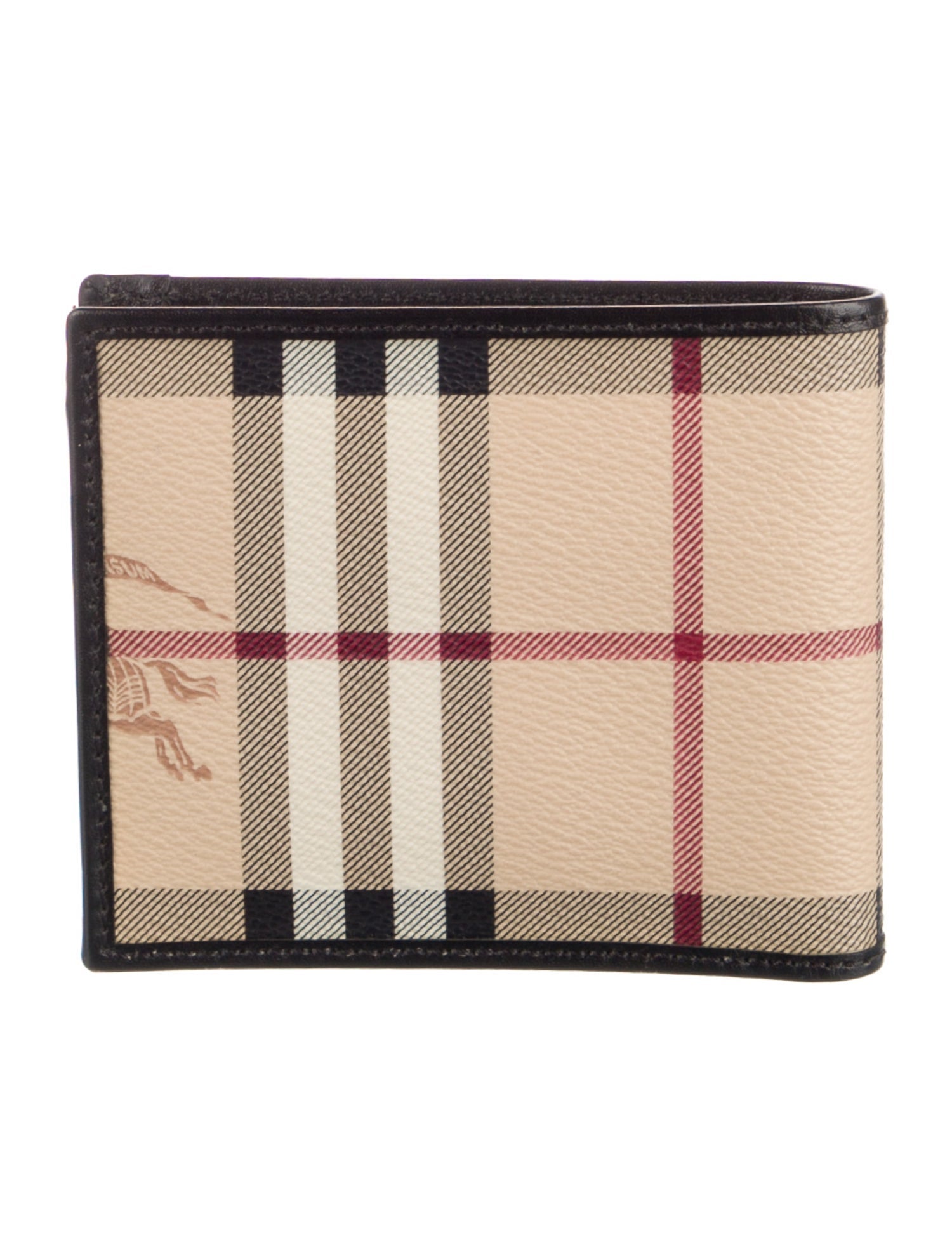 Burberry Haymarket Check Pattern Plaid Print Bifold Wallet