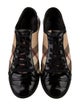 Burberry Nova Check Pattern Leather Trim Embellishment Sneakers
