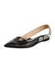Burberry Signature Logo Leather Slingback Flats