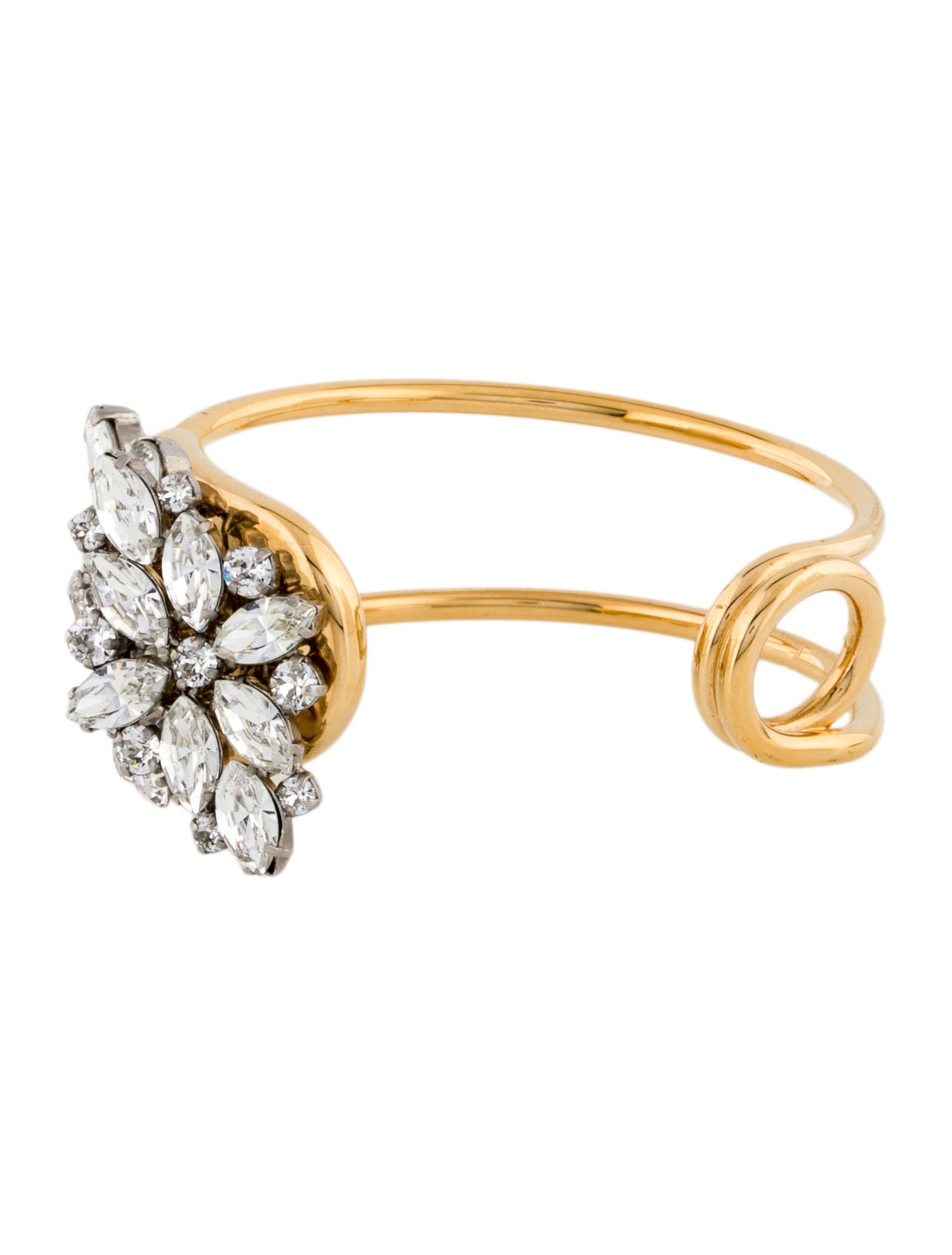 Burberry Crystal Daisy Pin Cuff Bracelet