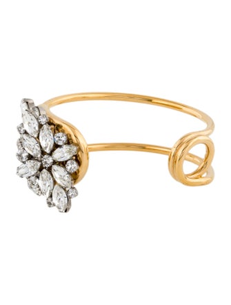 Burberry Crystal Daisy Pin Cuff Bracelet