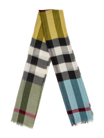 Burberry Silk Exploded Check Pattern Scarf