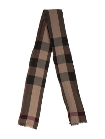Burberry Cashmere House Check Pattern Scarf