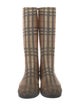 Burberry Nova Check Pattern Rubber Rain Boots