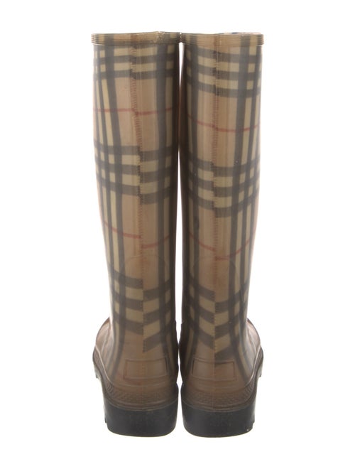 Burberry Nova Check Pattern Rubber Rain Boots