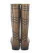 Burberry Nova Check Pattern Rubber Rain Boots