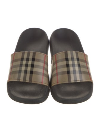 Burberry Nova Check Pattern Rubber Slides