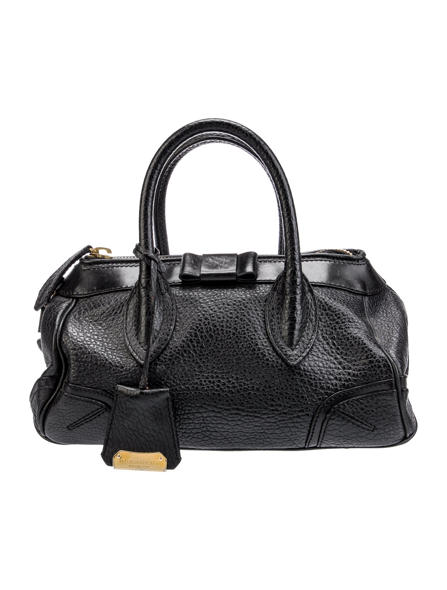 Burberry Leather Top Handle Bag