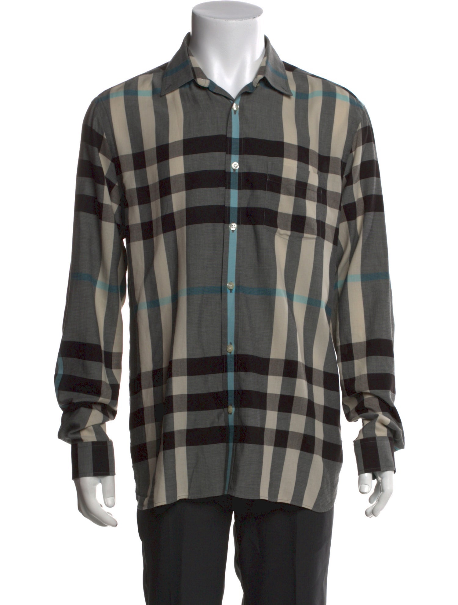 Burberry House Check Pattern Long Sleeve Shirt
