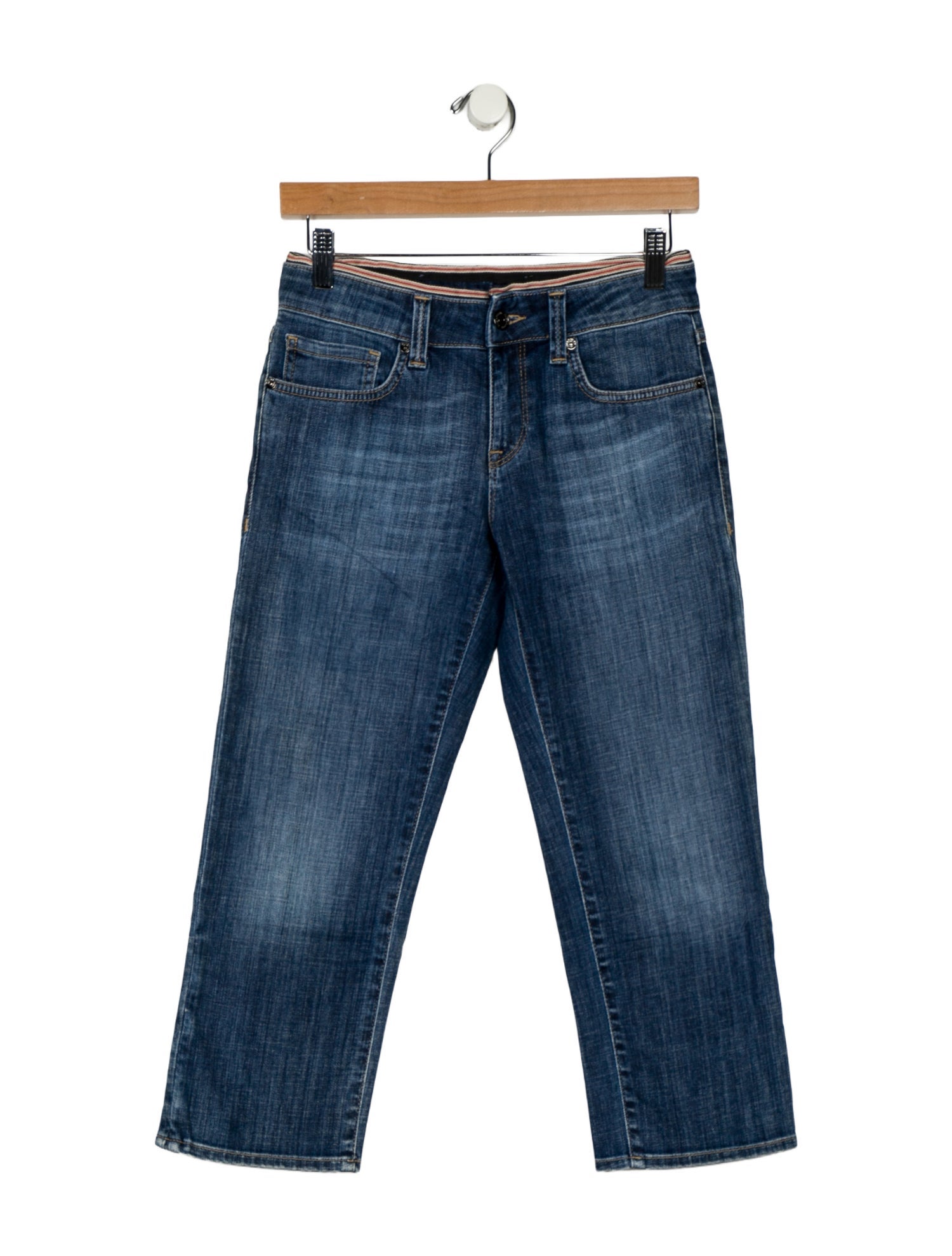 Burberry Low-Rise Straight Leg Jeans