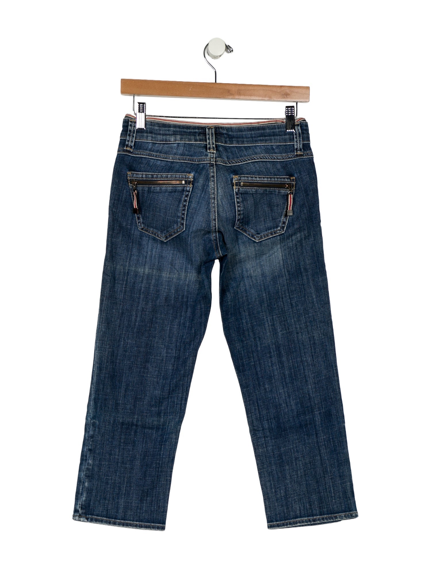 Burberry Low-Rise Straight Leg Jeans