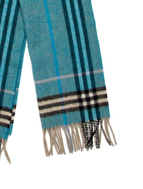 Burberry Cashmere Nova Check Pattern Scarf