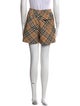 Burberry Plaid Print Mini Shorts