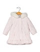 Burberry infant girls; pink and white jacket