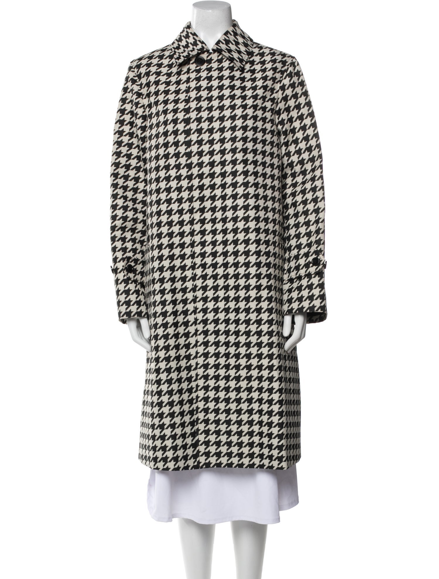 Burberry Houndstooth Print Coat