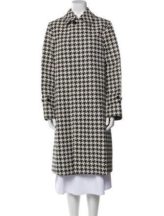 Burberry Houndstooth Print Coat
