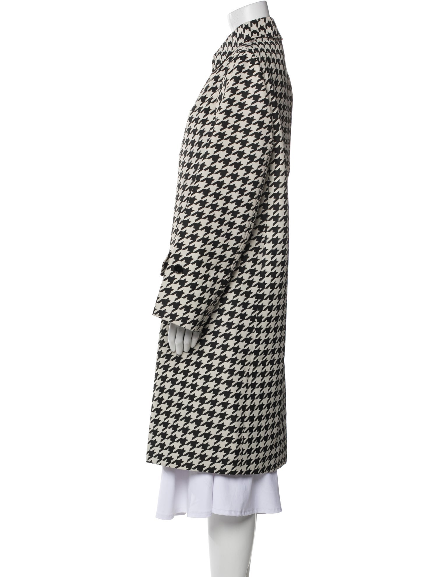 Burberry Houndstooth Print Coat