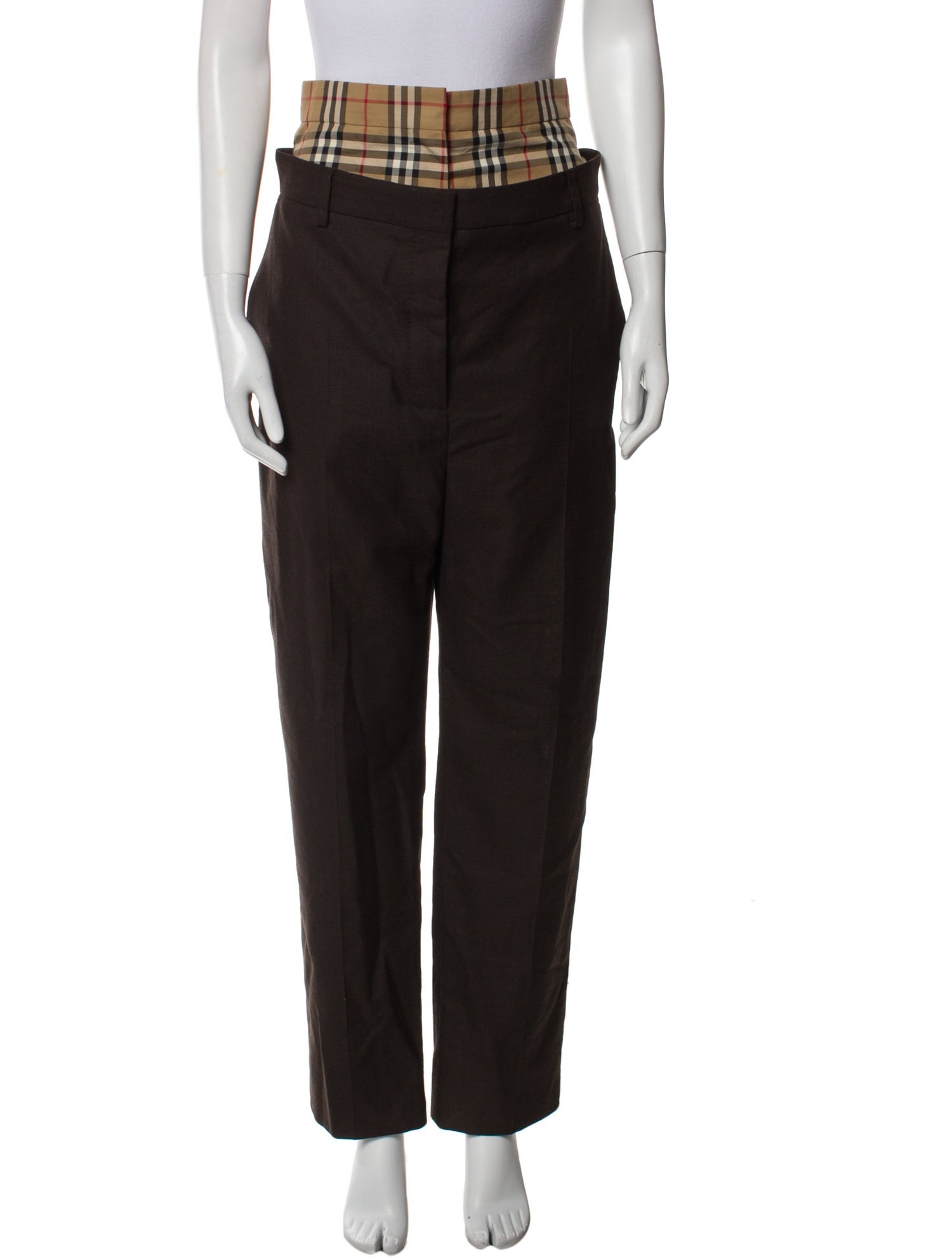 Burberry Wool Straight Leg Pants