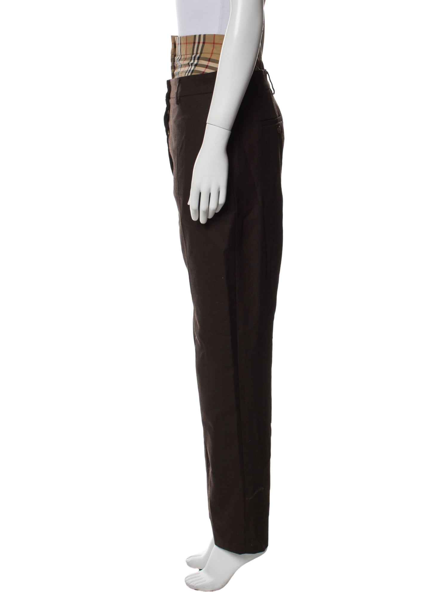 Burberry Wool Straight Leg Pants