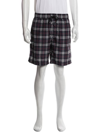 Burberry Plaid Print Jogger Shorts