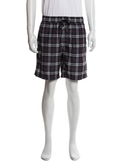 Burberry Plaid Print Jogger Shorts