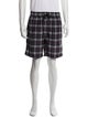 Burberry Plaid Print Jogger Shorts