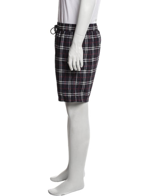 Burberry Plaid Print Jogger Shorts