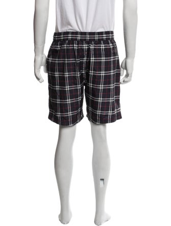 Burberry Plaid Print Jogger Shorts
