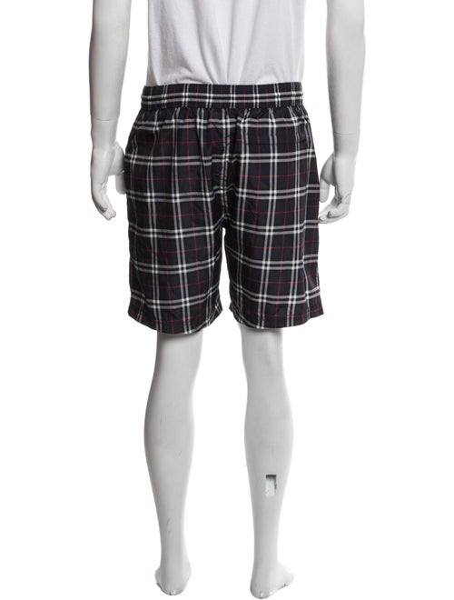 Burberry Plaid Print Jogger Shorts