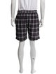 Burberry Plaid Print Jogger Shorts